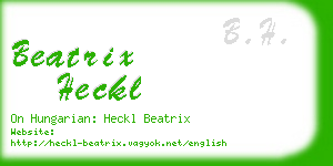 beatrix heckl business card